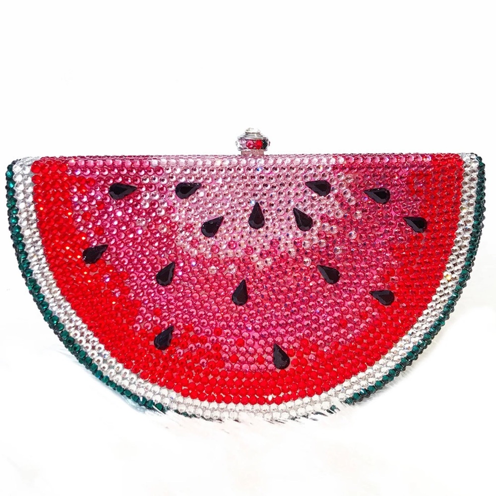 🌟✨ Introducing the Ultimate Statement Piece: Watermelon Rhinestone Evening Bag!